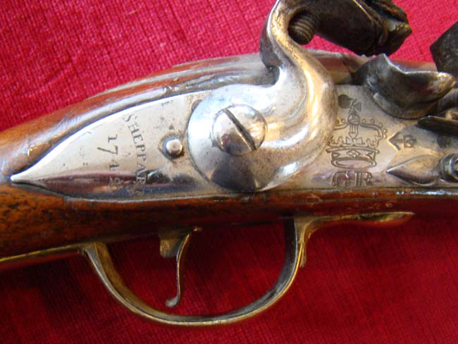 A fine and rare Royal Navy flintlock blunderbuss by William Sheppard dated 1742